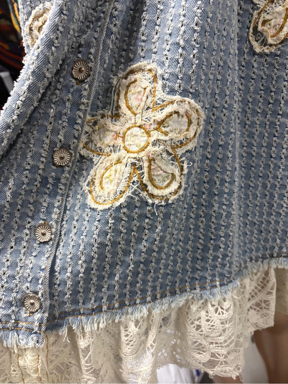 Pol Blue Crochet Lace Trim Tank Dress - Picture 8 of 8